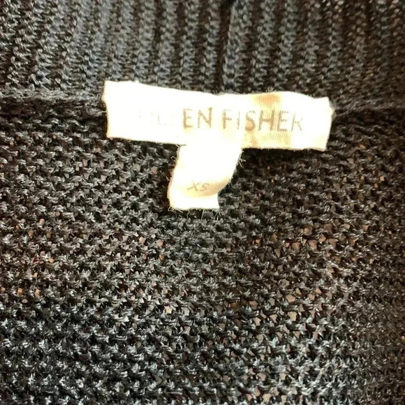 EILEEN FISHER Black Open Front Cardigan Sweater - Picture 5 of 5